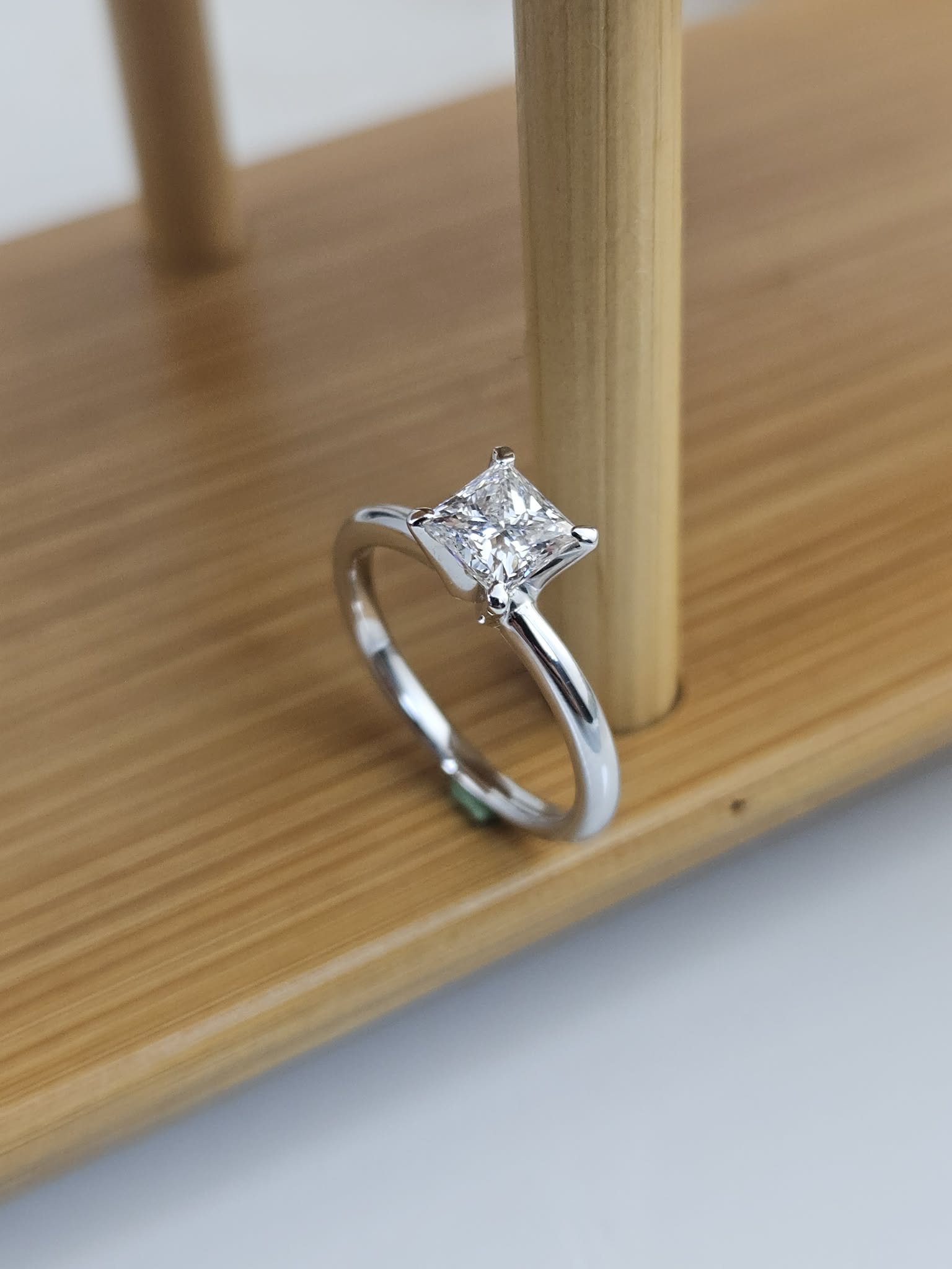 RM-ER021_Solitaire Princess Cut Engagement Ring