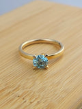 RM-ER028_Solitaire Aquamarine Engagement Ring
