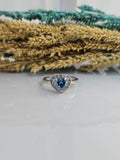 RM-ER037_Heart Halo Engagement Ring in 14K White Gold