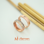 RM-WR025_Rose Gold 3 Layer Stone Design Wedding Ring