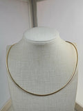 OMEGA CHAIN_01_14K Reversible Two-Tone Omega Chain Necklace